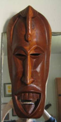 ART. ETCHINGS wooden mask khi FRAMES (LARGE, SMALL: WITH GLASS) - $15 (Midtown West)
