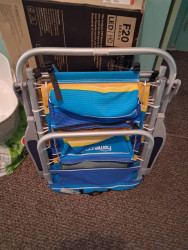 Homevative Backpack Fold-Up Beach Chair, 5 Positions, Towel bar, Coole - $50 (Corona)