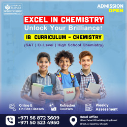 Sharjah’s Leading Institute for IB O-Level Chemistry Call 0568723609