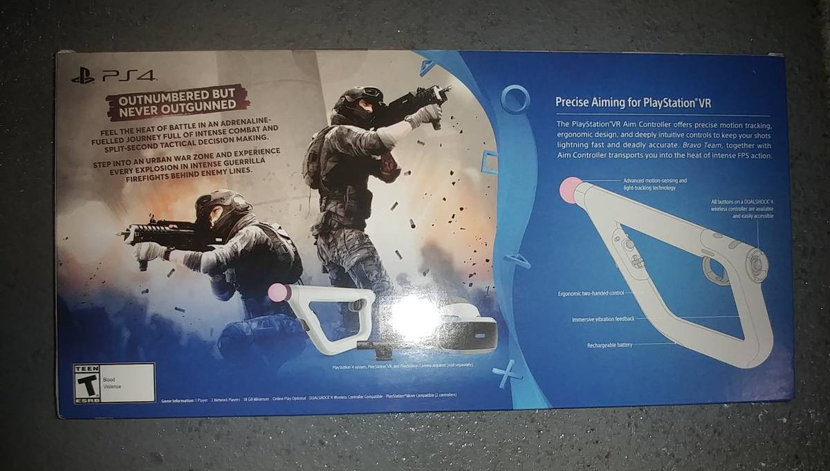 Bravo Team VR with Aim Controller Bundle PS4 NEW Playstation 4 PSVR - $140 (Midtown East)-pic_1