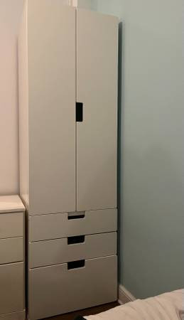 Free white child wardrobe with drawers
