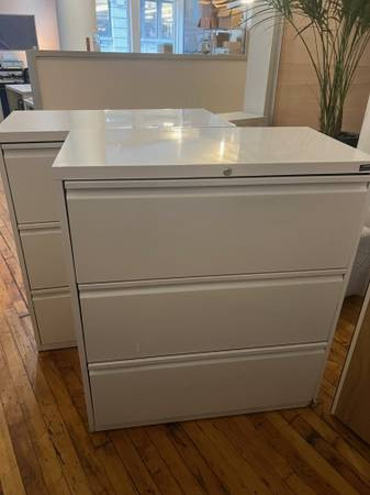 Global industrial Lateral File Cabinet - 36" Wide, 3 Drawer, White
