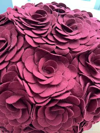 John Lewis red rose pouffe / ottoman-pic_1