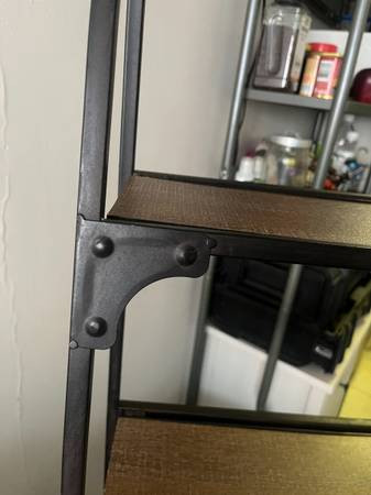 Metal Industrial Ornate 4-tier shelf (Folds flat for Easy Transport)-pic_3