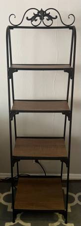 Metal Industrial Ornate 4-tier shelf (Folds flat for Easy Transport)-pic_2