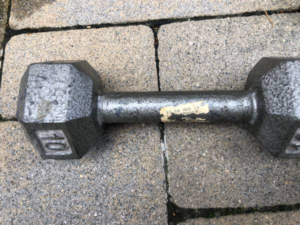 VINTAGE SOLID USA STEEL DUMBBELLS & WEIGHTS - $1 (Fresh Meadows)-pic_1