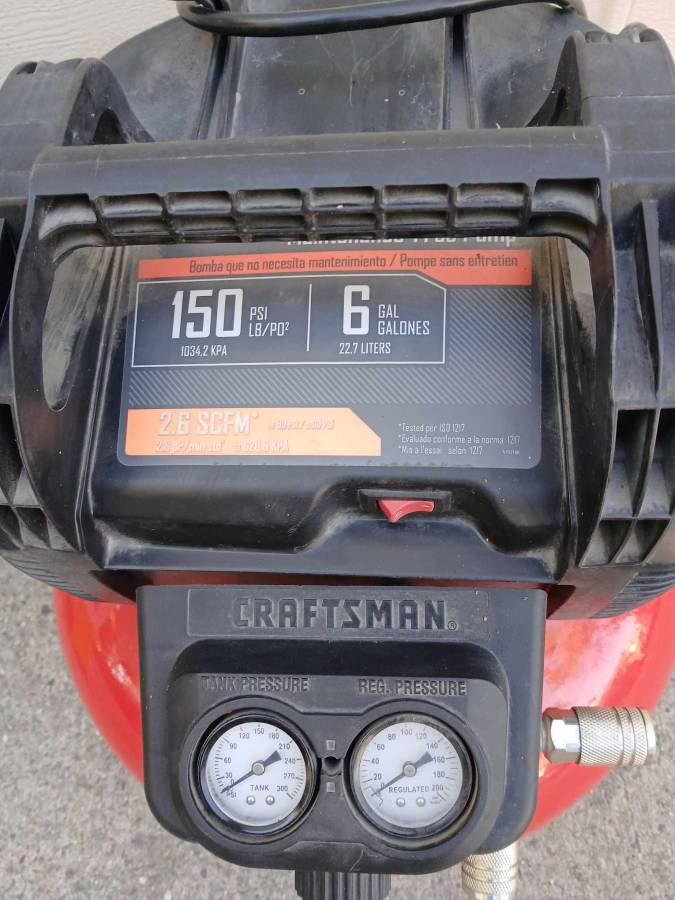 compressor 6 gal 150 psi craftsman air electric brand new $100 - $100-pic_1