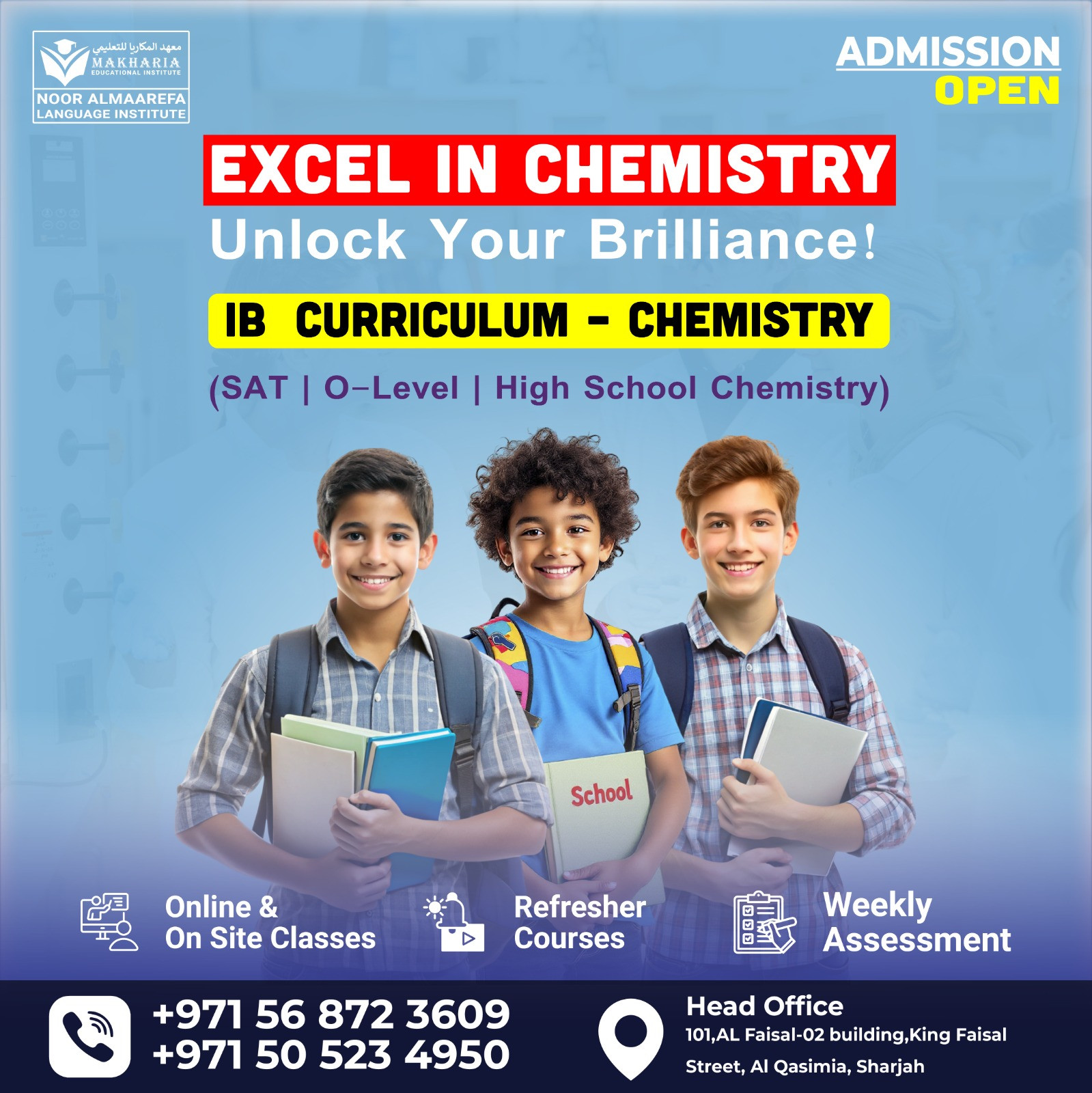 Sharjah’s Leading Institute for IB O-Level Chemistry Call 0568723609-image